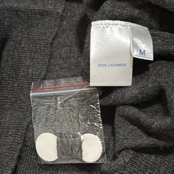 Raey Roll-Neck Fine-Rib Knit Cashmere Sweater Charcoal Gray Lightweight NWT-M - Picture 10 of 11